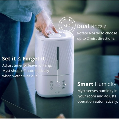 Miko Ultrasonic Cool and Warm Humidifier- Myst with Remote Control