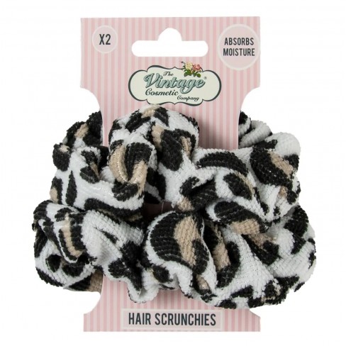 Microfiber Hair Scrunchies Leopard Print Set